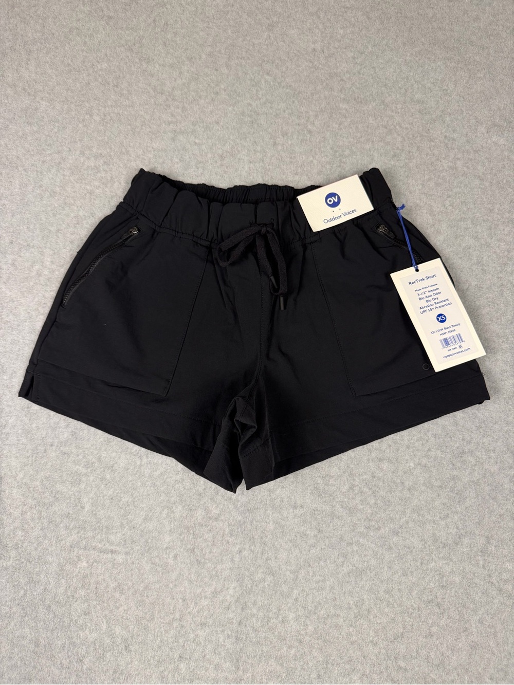 Outdoor Voices Black Athletic Drawstring Shorts